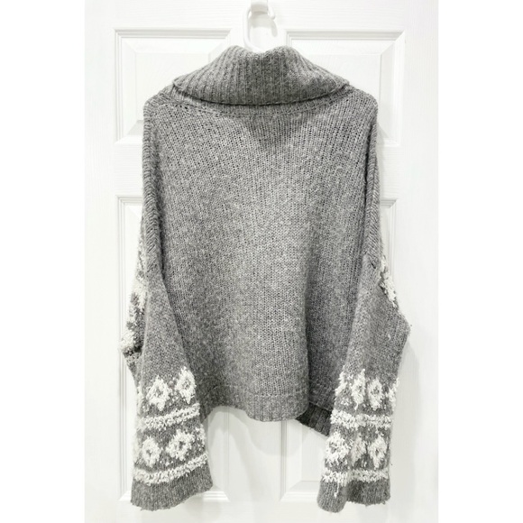 Free People Ragnar Fair Isle Split Cowl Neck Sweater - Picture 2 of 16